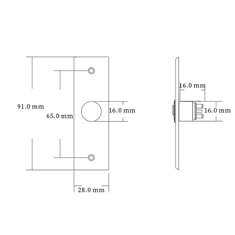 S28 Stainless Steel Narrow Strip Self-reset Electronic Access Control System Switch Out Button S28 Stainless Steel Narrow Strip Self-reset Electronic Access Control System Switch Out Button